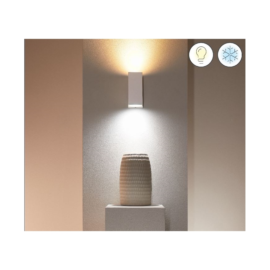 WiZ - LED RGBW Aptumšojama sienas lampa UP&DOWN 2xGU10/4,7W/230V 2200-6500K Wi-Fi CRI 90  balta