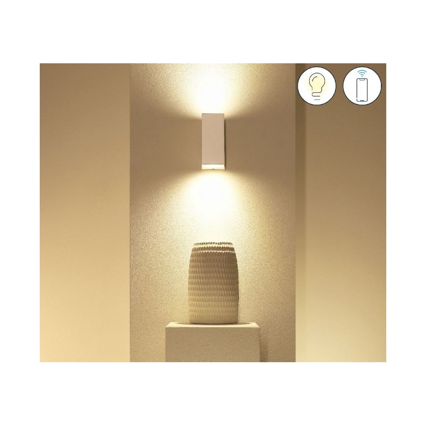 WiZ - LED RGBW Aptumšojama sienas lampa UP&DOWN 2xGU10/4,7W/230V 2200-6500K Wi-Fi CRI 90  balta