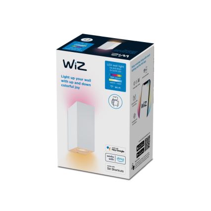 WiZ - LED RGBW Aptumšojama sienas lampa UP&DOWN 2xGU10/4,7W/230V 2200-6500K Wi-Fi CRI 90  balta