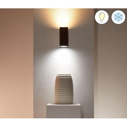 WiZ -LED RGBW Aptumšojama sienas lampa UP&DOWN 2xGU10/4,7W/230V 2200-6500K Wi-Fi CRI 90 melna