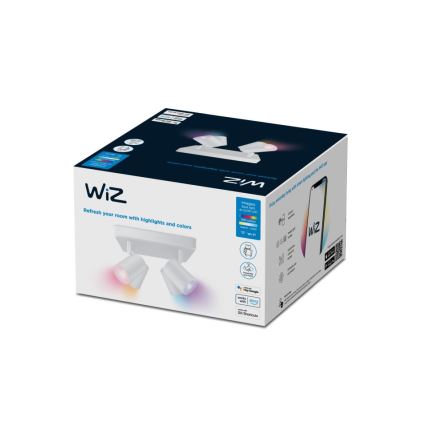 WiZ - LED RGBW Aptumšojams starmetis IMAGEO 4xGU10/4,9W/230V 2200-6500K Wi-Fi CRI 90 balts