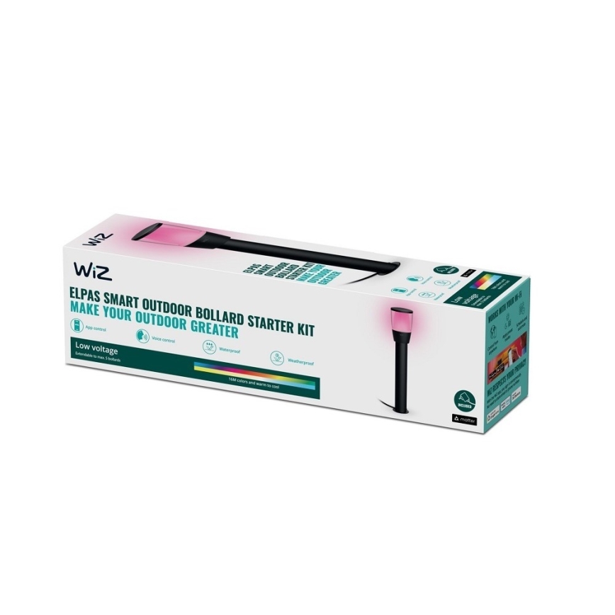 WiZ - LED RGBW regulējama āra lampa ELPAS LED/4,8W/12/230V 2700-5000K IP65 Wi-Fi