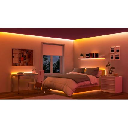 WiZ - RGBIC LED lente ar regulējamu spilgtumu 4m LED/10,2W/5V 2700-6500K Wi-Fi