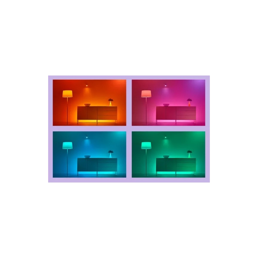 WiZ - RGBIC LED lente ar regulējamu spilgtumu 4m LED/10,2W/5V 2700-6500K Wi-Fi