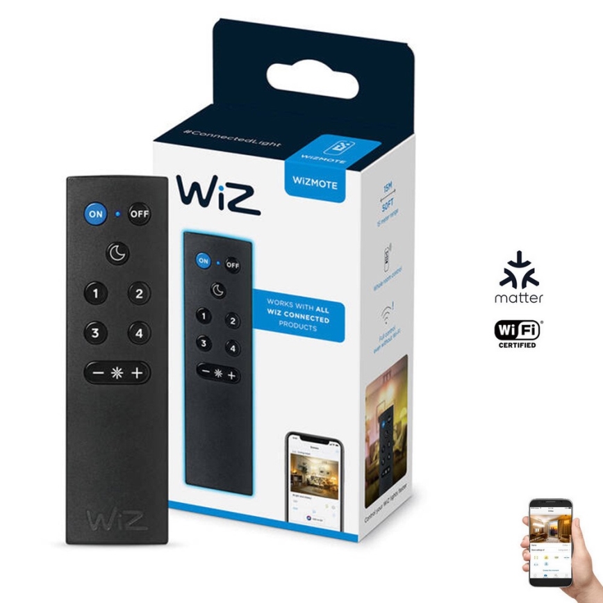 WiZ - Tālvadības pults WIZMOTE 2xAAA Wi-Fi