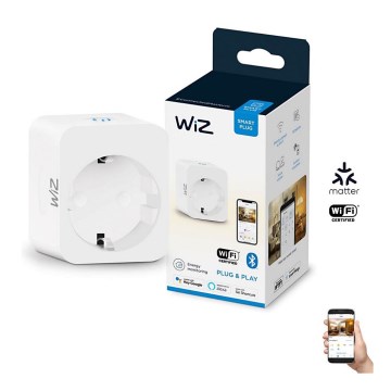 WiZ - Viedā kontaktligzda F 2300W + jaudas mērītājs Wi-Fi SCHUKO