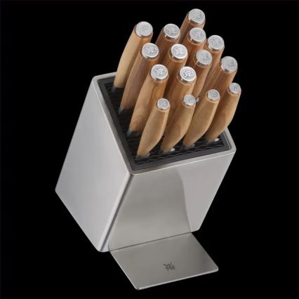 WMF - GRAND WOOD 6 daļu virtuves nažu komplekts ar statīvu