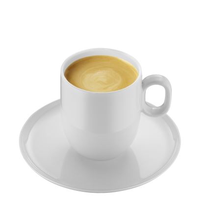 WMF - KOMPLEKTS 2x Kafijas krēma tasīte ar apakštasīti BARISTA 170 ml balta