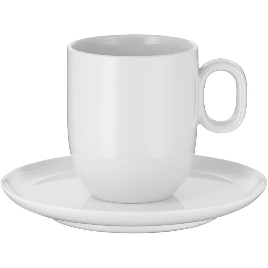 WMF - KOMPLEKTS 2x Kafijas krēma tasīte ar apakštasīti BARISTA 170 ml balta