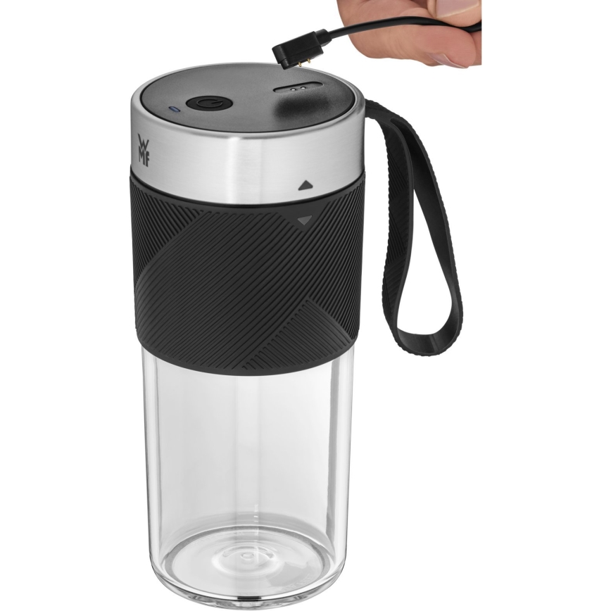 WMF - Portatīvais smoothie blenderis KITCHENminis 50W/7,4V 1200 mAh nerūsējošā tērauda