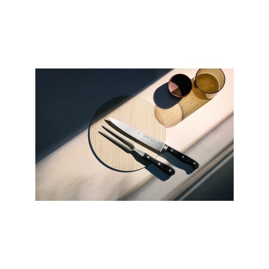 WMF – SPITZENKLASSE PLUS komplekts: gaļas nazis un dakša, 2 gab.