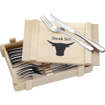 WMF - Steak cutlery komplekts in a koka box 12ks