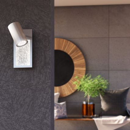 Wofi 11589 - LED Sienas starmetis BALI 1xGU10/5W/230V + LED/6W/230V