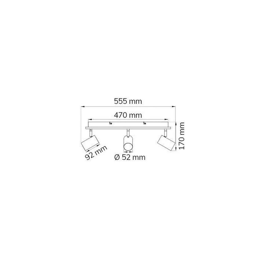 Wofi 11591 - LED Starmetis BALI 3xGU10/5W/230V + 2xLED/6W/230V 3000K