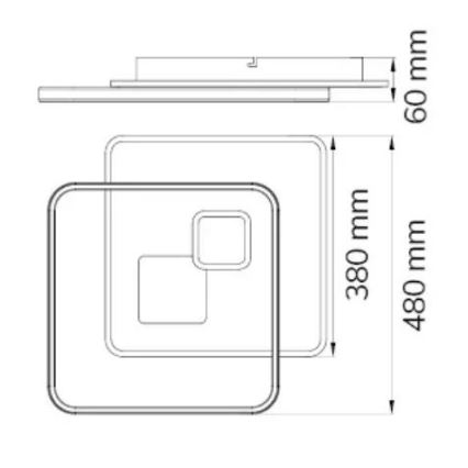 Wofi 11620 - LED Aptumšojama griestu lampa AKON LED/43,5W/230V 2700-5500K + tālvadības pults