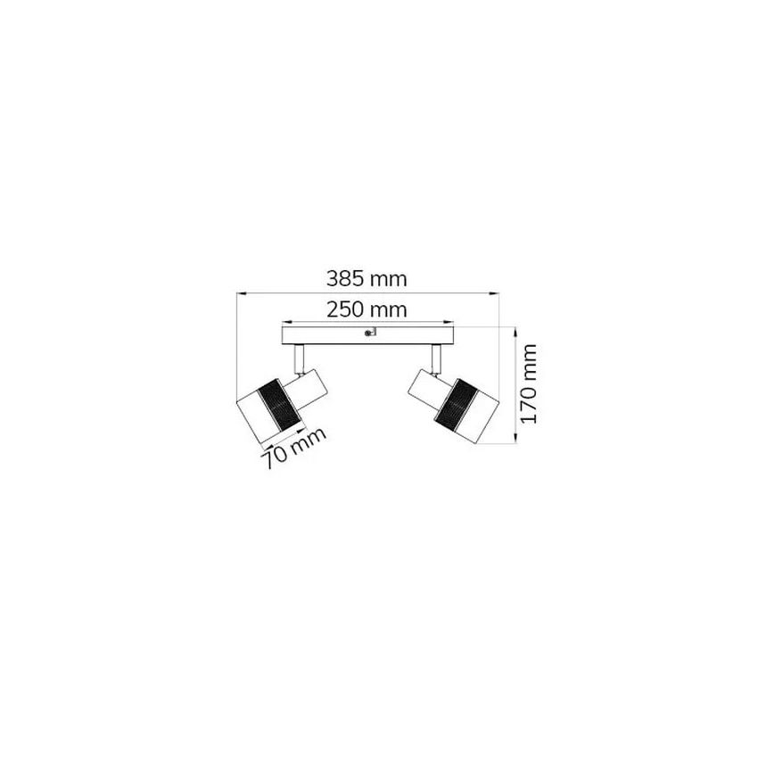 Wofi 11650 - Starmetis DORAL 2xE14/28W/230V