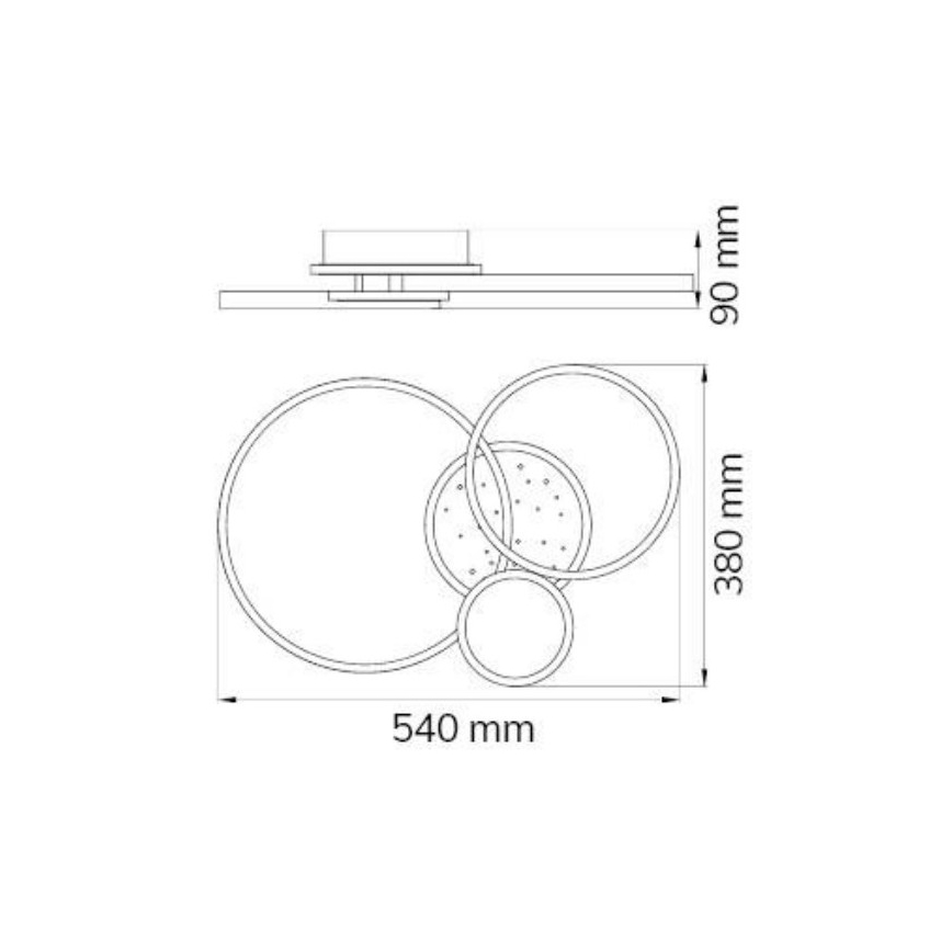 Wofi 11657 - LED Aptumšojama virsapmetuma lustra KIAH LED/32,5W/230V 3000K