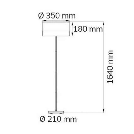 Wofi 11765 - Grīdas stāvlampa DAVIE 1xE27/40W/230V