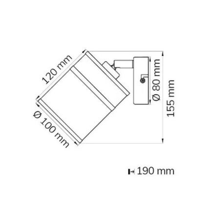 Wofi 11771 - Sienas starmetis DAVIE 1xE14/28W/230V