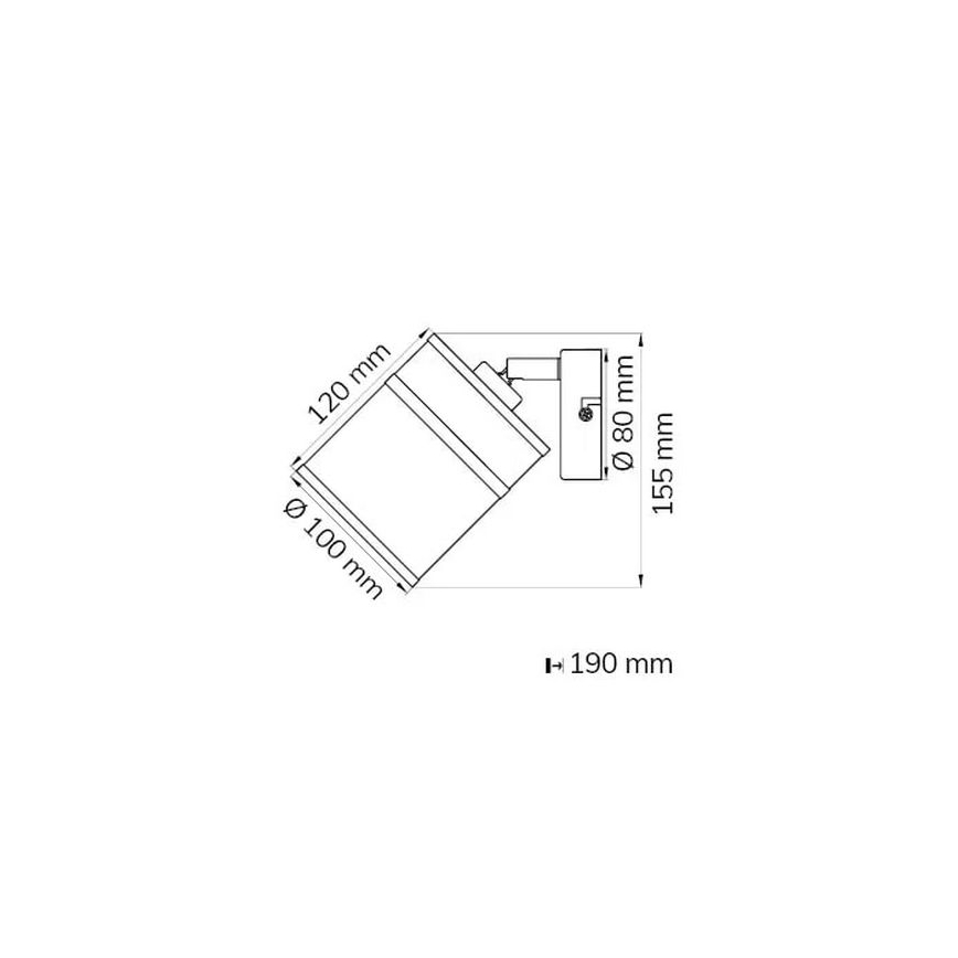 Wofi 11771 - Sienas starmetis DAVIE 1xE14/28W/230V