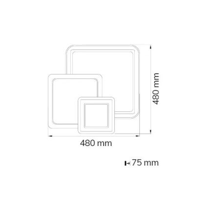 Wofi 11860 - LED Aptumšojama griestu lampa MOLA LED/36W/230V 3000-5500K + tālvadības pults