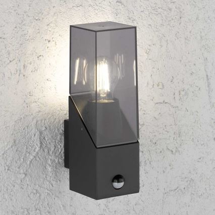 Wofi 12224 - Āra sienas lampa ar sensoru MARCOS 1xE27/23W/230V IP54