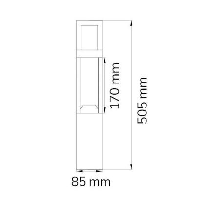 Wofi 12228 - LED Āra lampa SIERRA LED/10W/230V IP54 50,5 cm