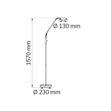 Wofi 3006.01.64.9000 - LED Aptumšojama grīdas stāvlampa TWIN LED/4,6W/230V