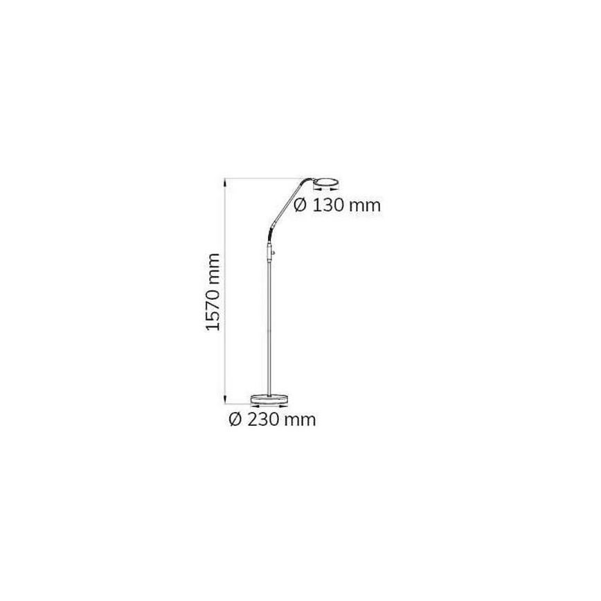 Wofi 3006.01.64.9000 - LED Aptumšojama grīdas stāvlampa TWIN LED/4,6W/230V