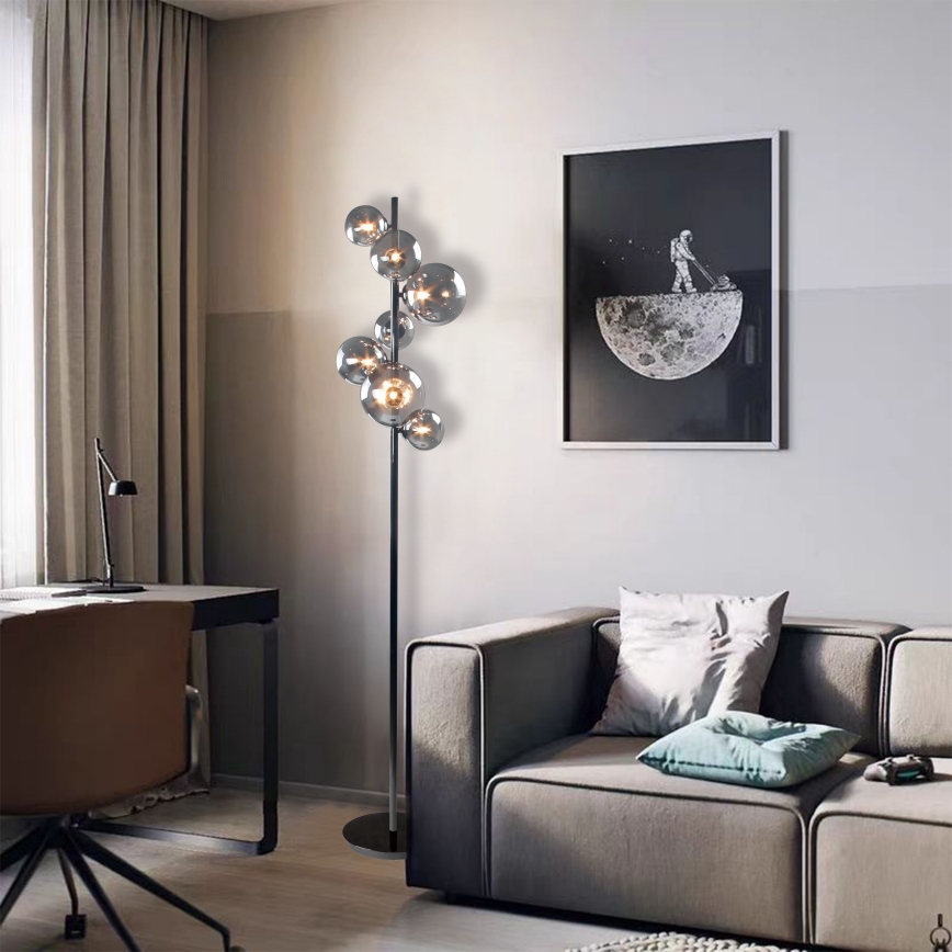 Wofi 3014-705W - LED Grīdas stāvlampa VILLA 7xG9/3W/230V melna