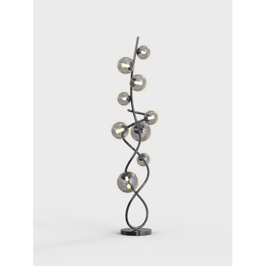 Wofi 3014-905 - LED Grīdas stāvlampa NANCY 9xG9/3,5W/230V melns hroms