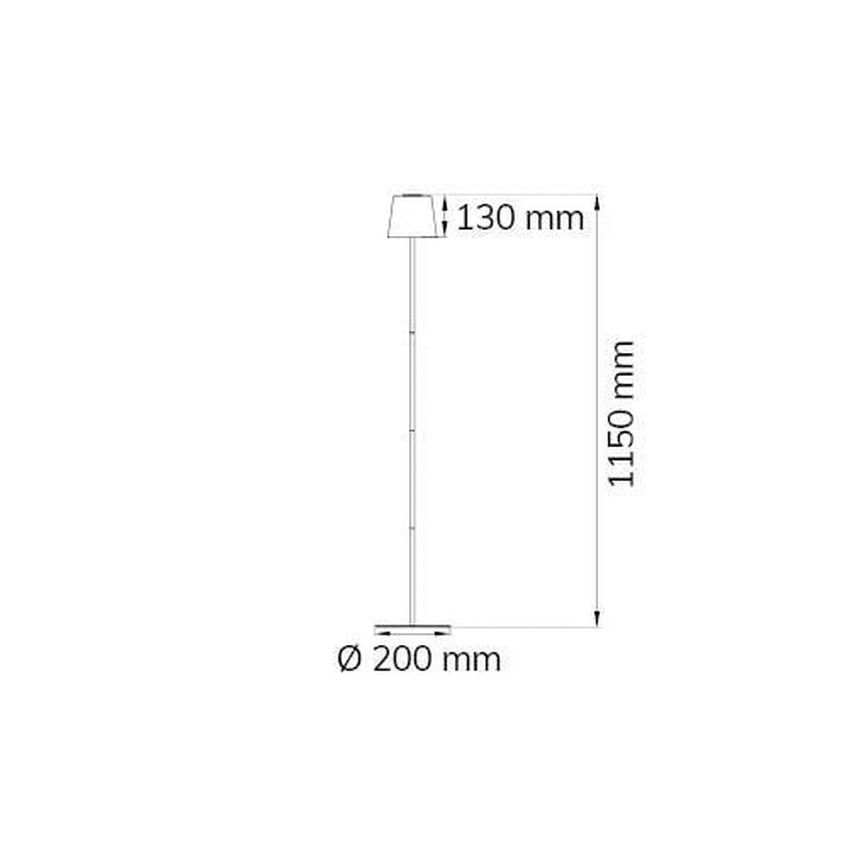 Wofi 3015.01.64.9000 - LED Aptumšojama skārienvadāma grīdas stāvlampa GENK LED/2W/5V 2000 mAh