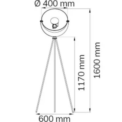 Wofi 3019.01.10.7000 - Grīdas stāvlampa MONA 1xE27/40W/230V