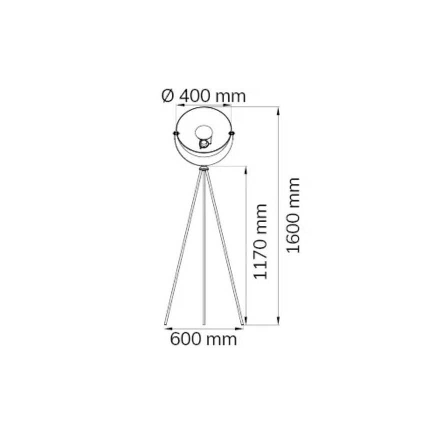 Wofi 3019.01.10.7000 - Grīdas stāvlampa MONA 1xE27/40W/230V