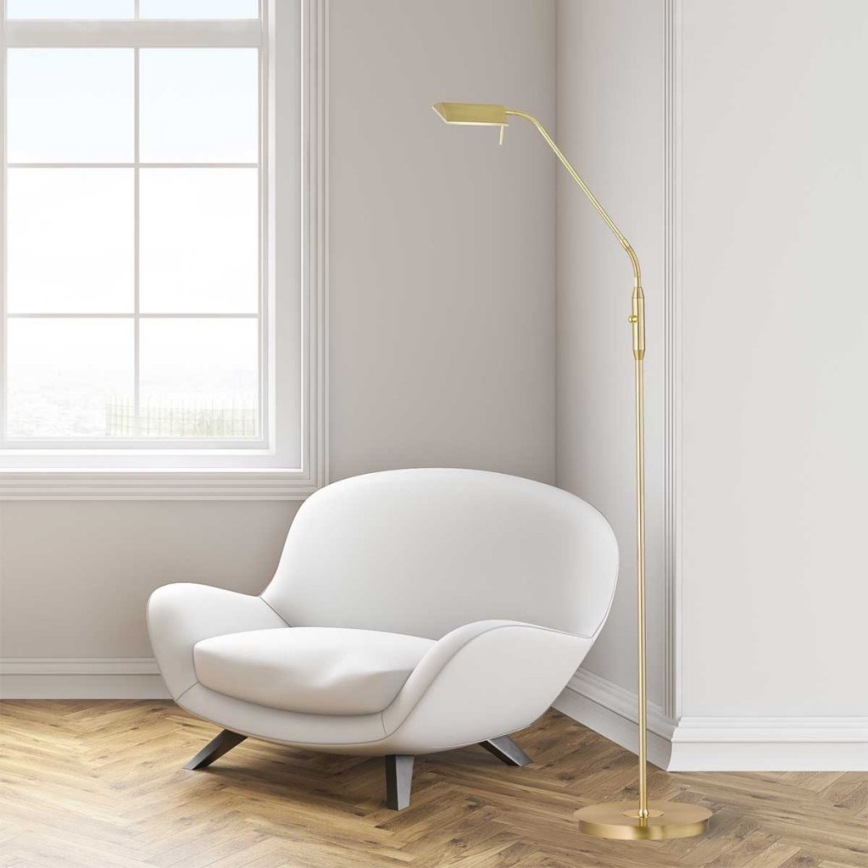 Wofi 3321.01.32.6000 - LED Aptumšojama grīdas stāvlampa CORY LED/8W/230V misiņš