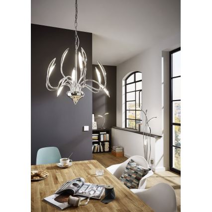Wofi 3326.05.01.5000 - LED Aptumšojama grīdas stāvlampa HAMPTON 5xLED/5,2W/230V + tālvadības pults