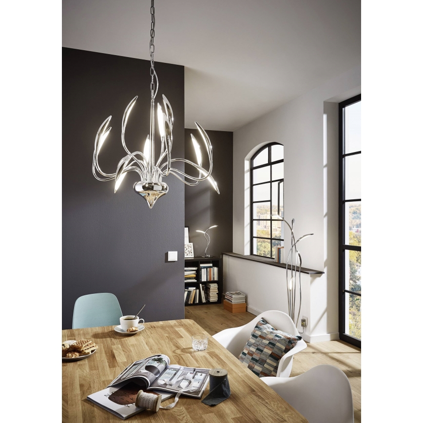 Wofi 3326.05.01.5000 - LED Aptumšojama grīdas stāvlampa HAMPTON 5xLED/5,2W/230V + tālvadības pults