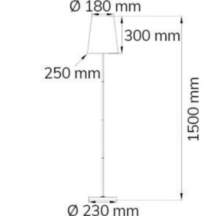 Wofi 3329.01.06.6000 - Grīdas stāvlampa FYNN 1xE27/60W/230V balta