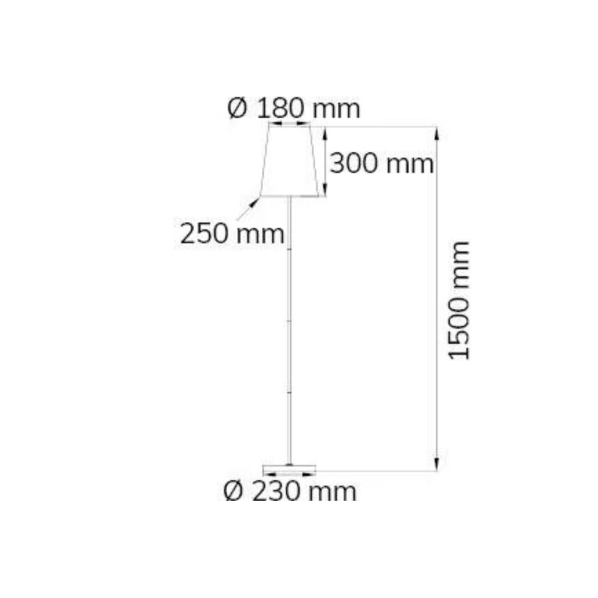 Wofi 3329.01.10.6000 - Grīdas stāvlampa FYNN 1xE27/60W/230V melna