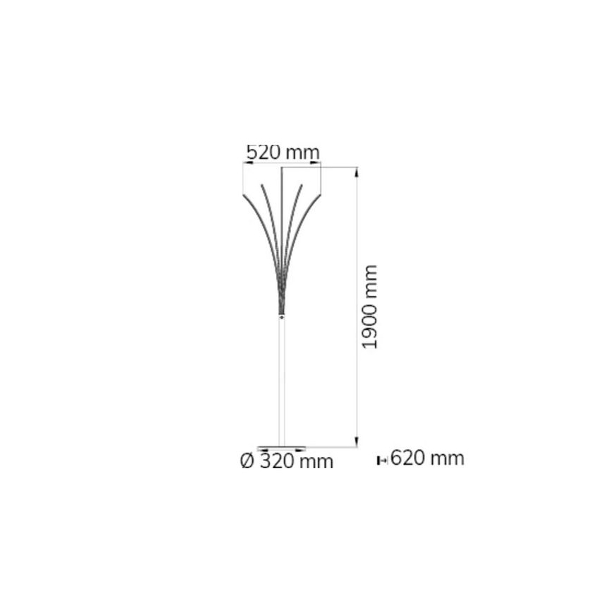 Wofi 3557.05.01.0000 - LED Aptumšojama grīdas stāvlampa BENETT LED/24W/230V