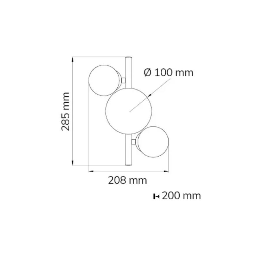 Wofi 4014.03.24.9000 - LED Sienas lampa VILLA 3xG9/3W/230V melna/spīdīgi hromēts