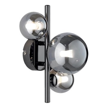 Wofi 4014.03.24.9000 - LED Sienas lampa VILLA 3xG9/3W/230V melna/spīdīgi hromēts