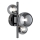 Wofi 4014.03.24.9000 - LED Sienas lampa VILLA 3xG9/3W/230V melna/spīdīgi hromēts