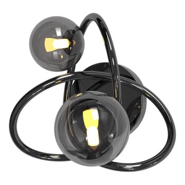 Wofi 4014-205 - LED Sienas lampa NANCY 2xG9/3,5W/230V melna/spīdīgi hromēts