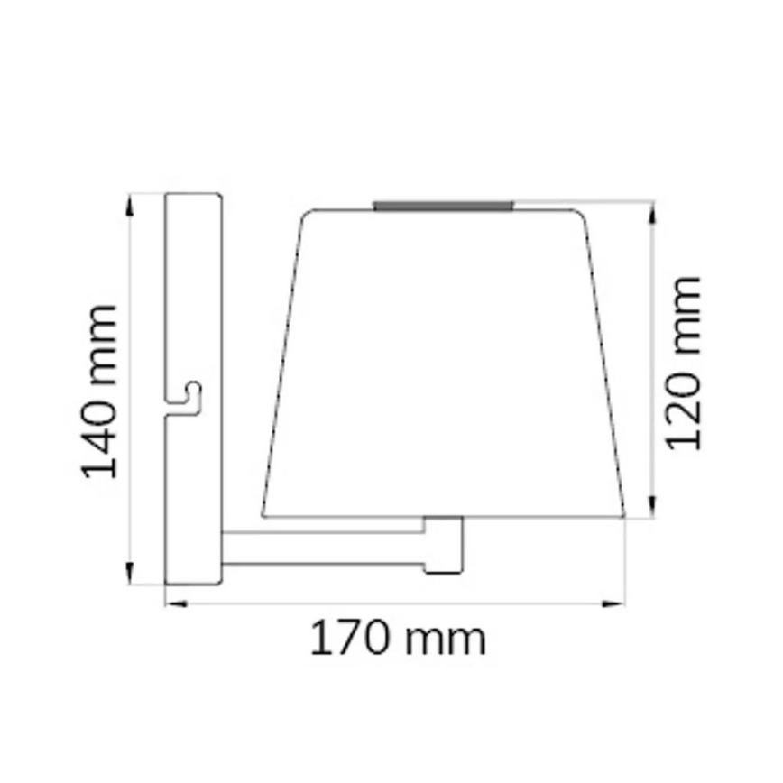 Wofi 4015.01.64.9000 - LED Aptumšojama sienas lampa GENK LED/2W/5V 2500 mAh