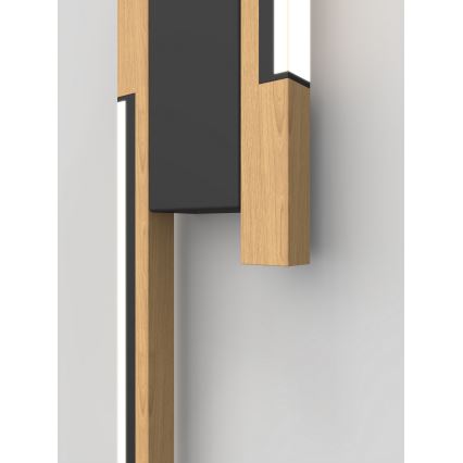 Wofi 4031-206- LED ar regulējamu spilgtumu sienas gaismeklis PALERMO 11W/230V kaučuka koks