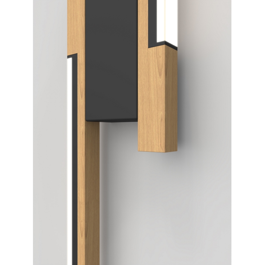 Wofi 4031-206- LED ar regulējamu spilgtumu sienas gaismeklis PALERMO 11W/230V kaučuka koks