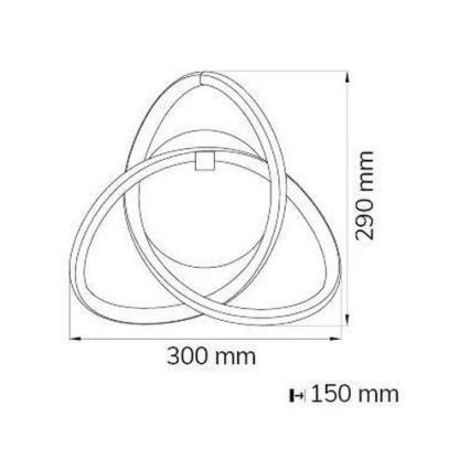 Wofi 4134.01.88.9000 - LED Sienas lampa INDIGO LED/14W/230V