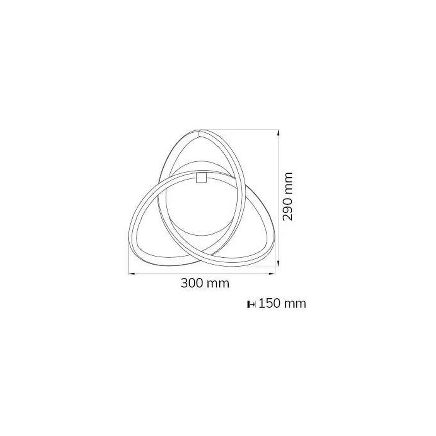 Wofi 4134.01.88.9000 - LED Sienas lampa INDIGO LED/14W/230V
