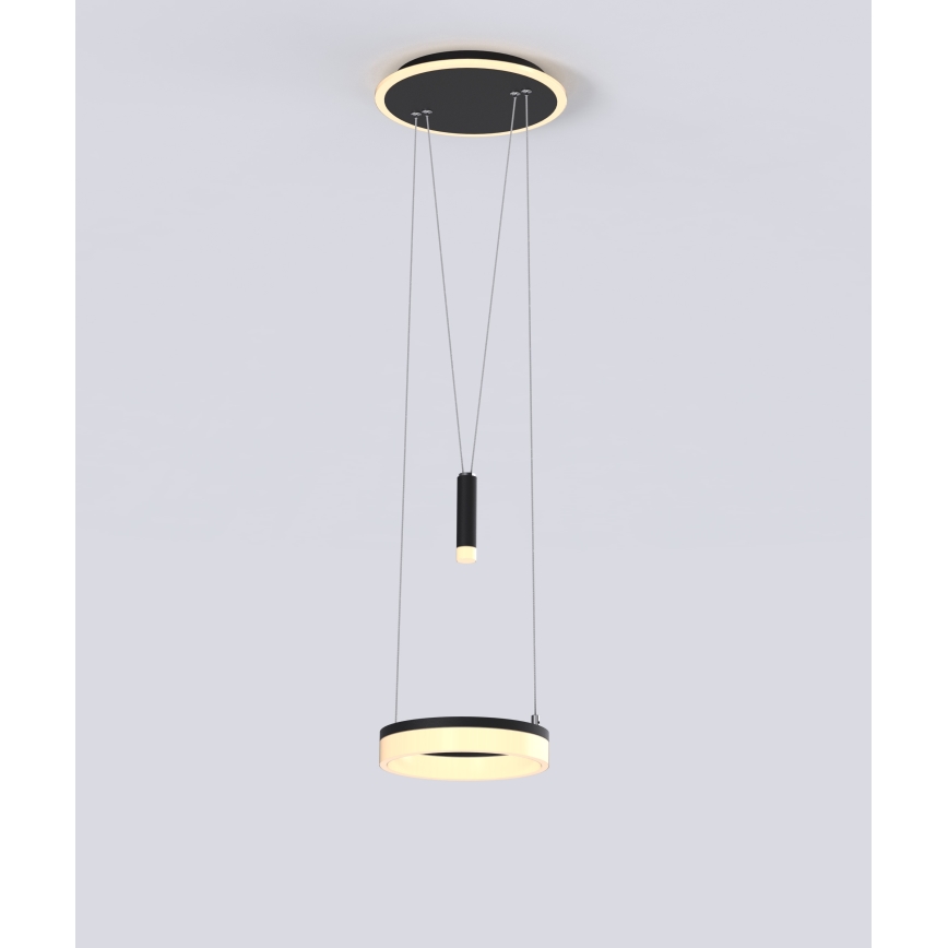 Wofi 6054-302 - LED Aptumšojama lustra ar auklu JESSE LED/15,5W/230V melna